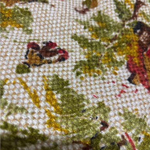 Vintage Print Women Bag with Wooden Handle - Picture 7 of 9